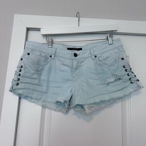Billabong Blue Jean Shorts Distressed Cut-Off